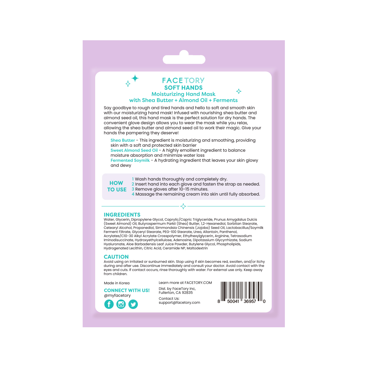 Soft Hands -Hands Mask